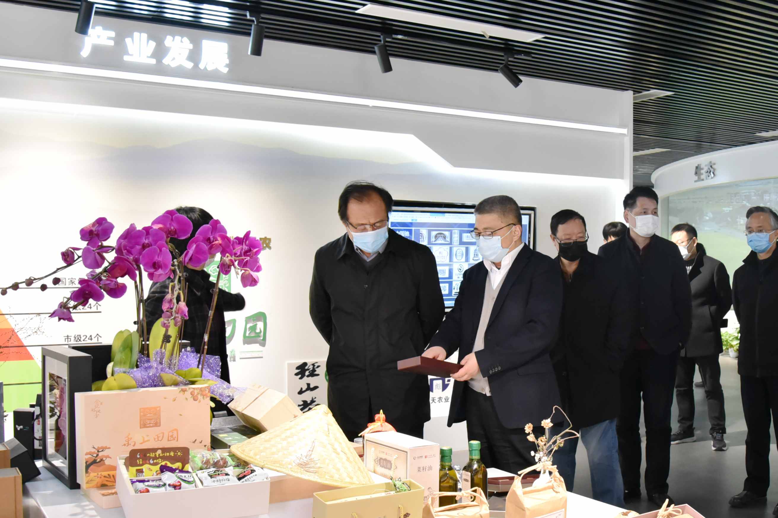 杭州市政协党组副书记、副主席翁卫军一行调研华亿(中国)一站式服务平台特种茶中心